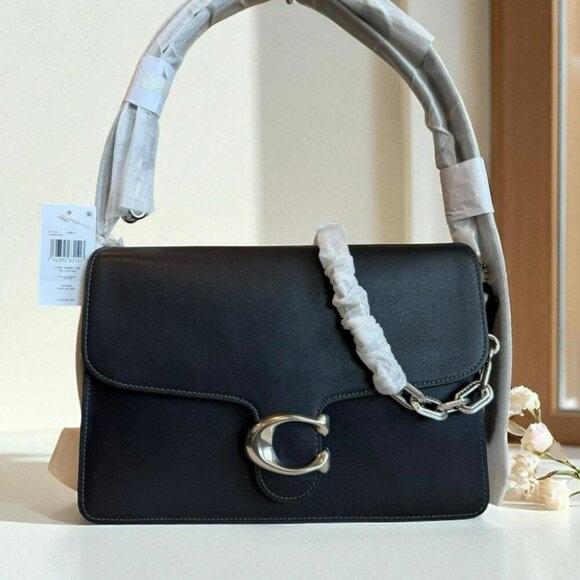 Coach Authentic Black Tabby Shoulder Bag 30 Silver Hardware NWT - Picture 15 of 15